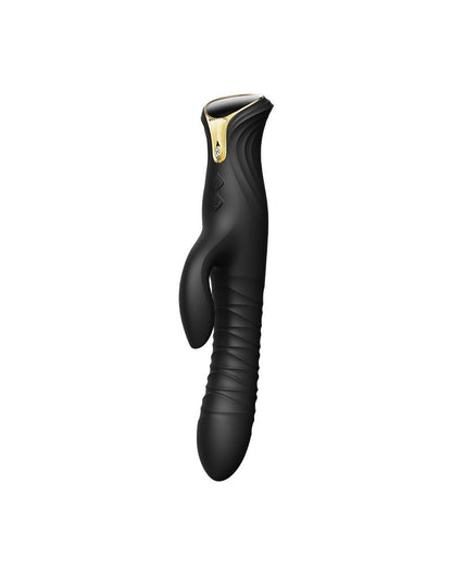 Zalo - Mose - Thrusting Tarzan Vibrator - Thrusting Rabbit Vibrator - Black