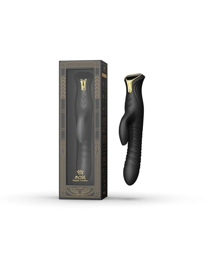 Zalo - Mose - Thrusting Tarzan Vibrator - Thrusting Rabbit Vibrator - Black