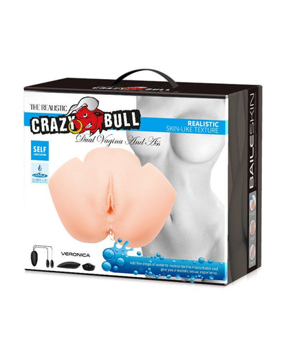 Crazy Bull Masturbador Vagina y Culo Vibrador VERONICA - tono de piel claro