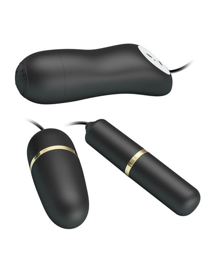 Pretty Love Electrosex Bullet Vibrator Set - black