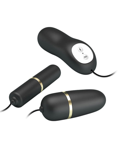 Pretty Love Electrosex Bullet Vibrator Set - black