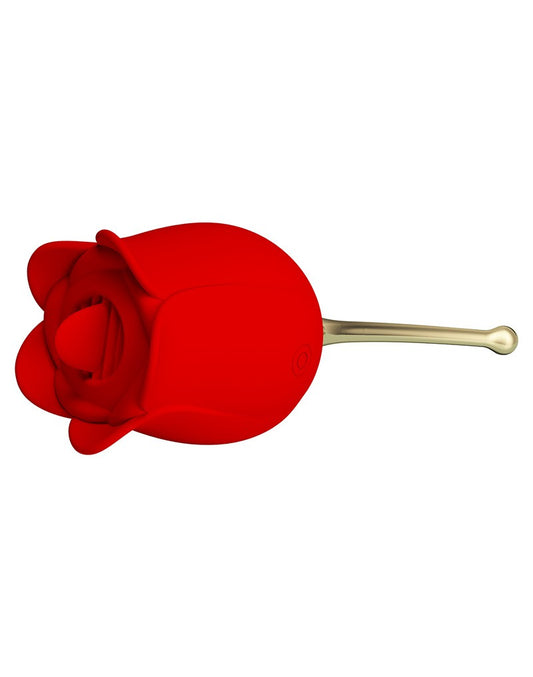 Pretty Love Clitorisvibrator met likstimulator ROSE LOVER - rood/goud