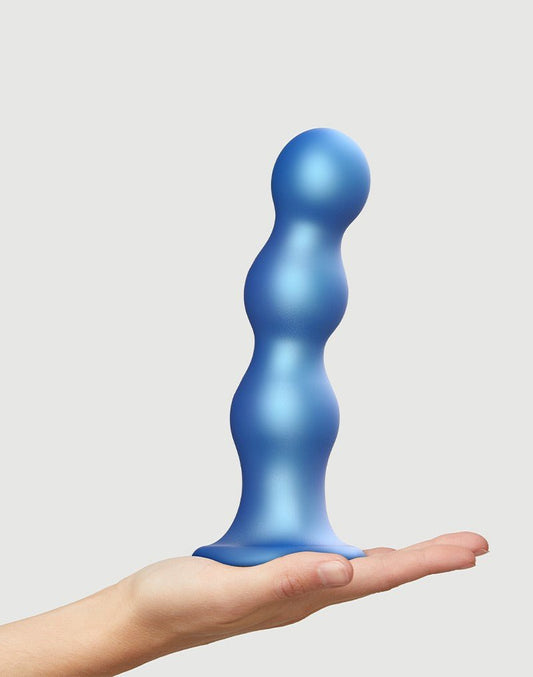 Strap-On-Me Dildo Plug Balls - azul metálico