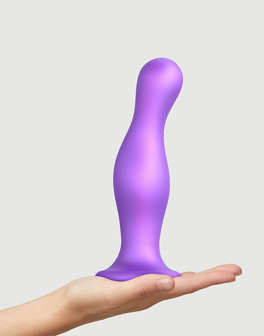 Strap-On-Me Dildo Plug Curvy - púrpura metálico