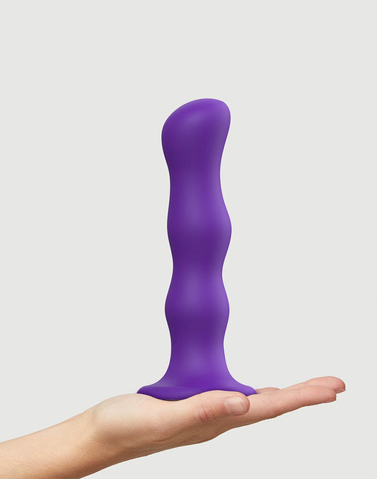 Strap-On-Me Anal Dildo /Buttplug Geisha Balls mit lose rotierenden Kugeln - lila