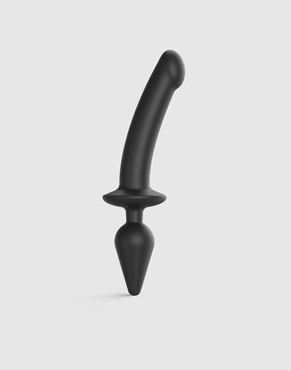 Strap-On-Me Semi-Realistic Switch Plug-In 2-in-1 Dildo & Butt Plug - schwarz