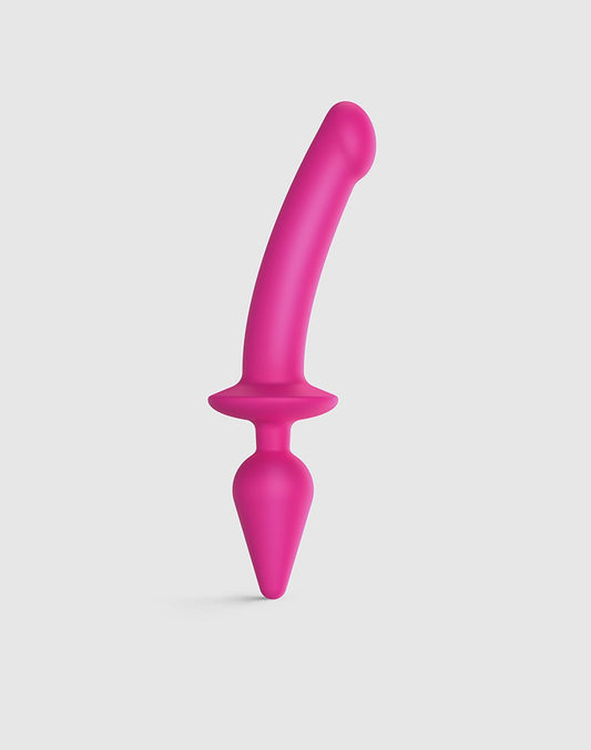 Strap-On-Me Semi-Realistische Switch Plug-In 2-in-1 Dildo & Buttplug - roze