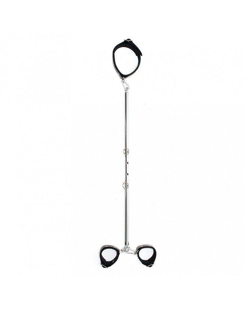 BDSM Spreader bar met leren handboeien en collar - Erotiekvoordeel.nl