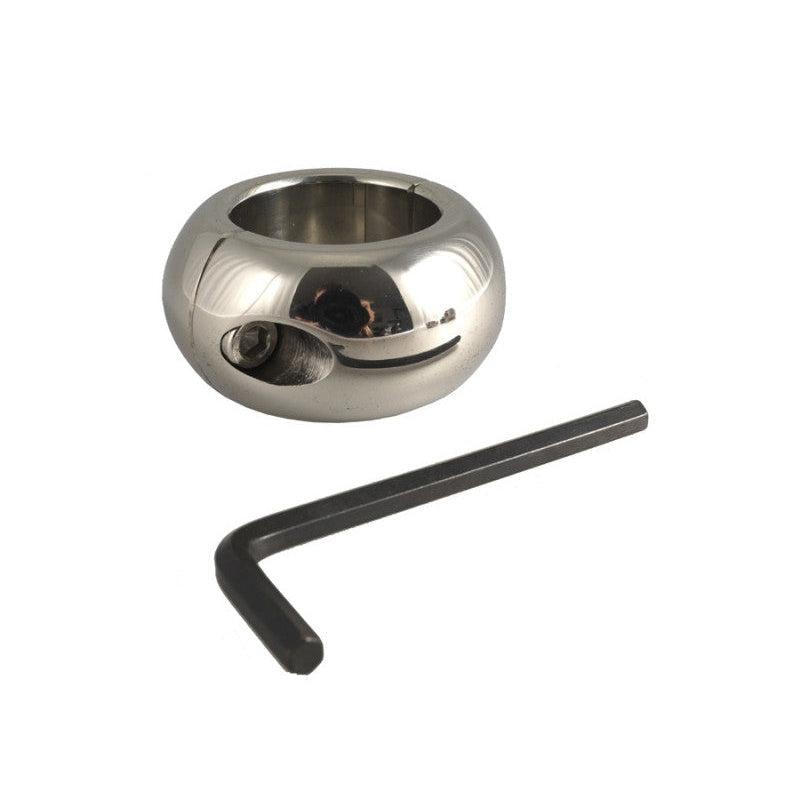 Ball stretcher RVS in donut vorm deelbaar 3 cm hoog - 330 gram - Erotiekvoordeel.nl