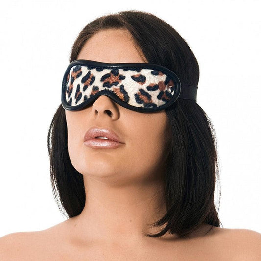 Blinddoek leer - panter print - Erotiekvoordeel.nl