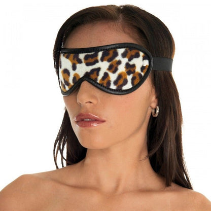 Blinddoek leer - panter print - Erotiekvoordeel.nl