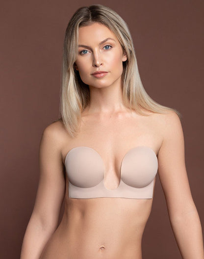 Bye Bra U-Style Plak BH voor strapless en open rug outfits - nude - Erotiekvoordeel.nl