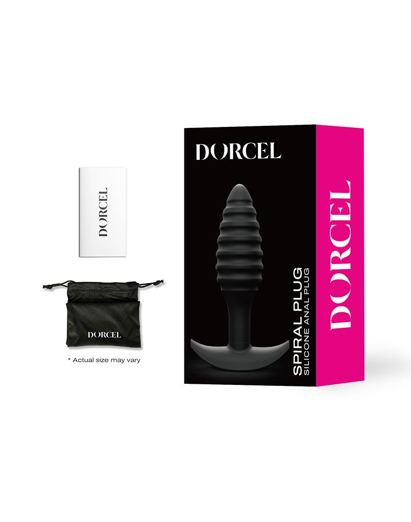 Dorcel - Buttplug - Spiraalvormige Butt Plug - Anaal Speeltje - Siliconen - Zwart-Erotiekvoordeel.nl