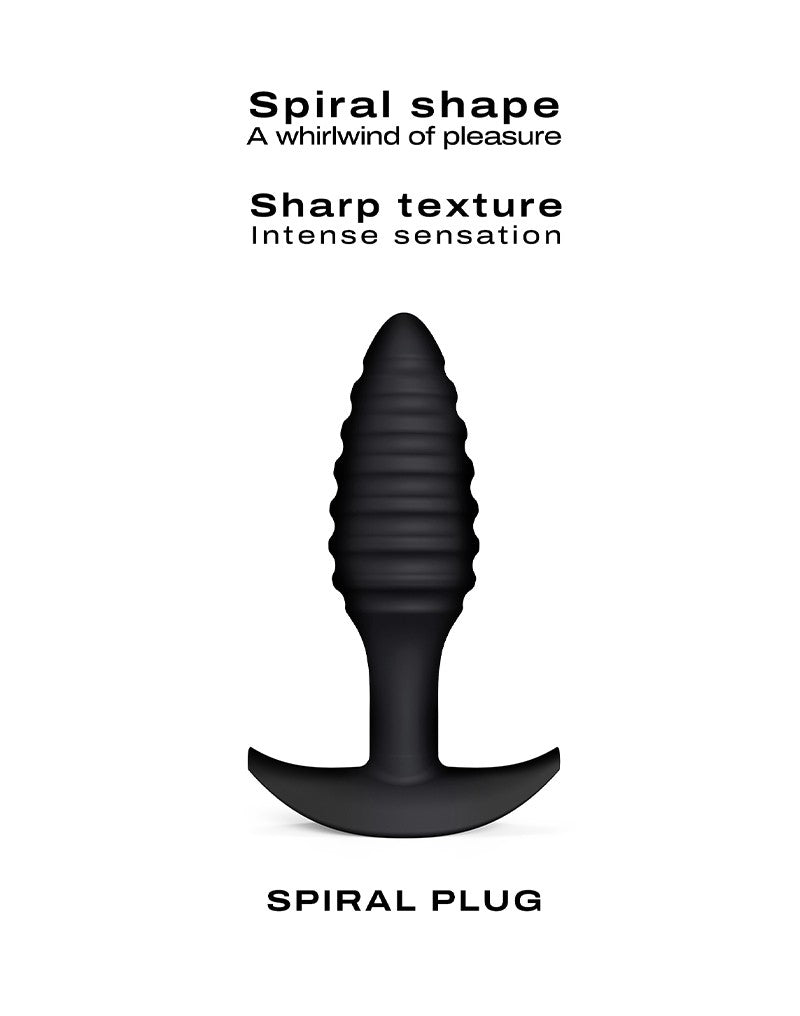 Dorcel - Buttplug - Spiraalvormige Butt Plug - Anaal Speeltje - Siliconen - Zwart-Erotiekvoordeel.nl