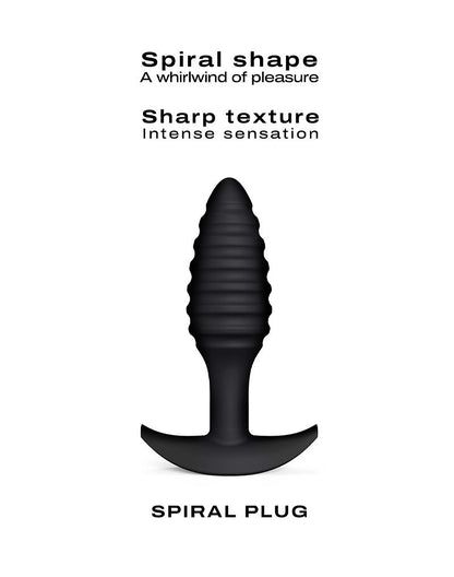 Dorcel - Buttplug - Spiraalvormige Butt Plug - Anaal Speeltje - Siliconen - Zwart-Erotiekvoordeel.nl