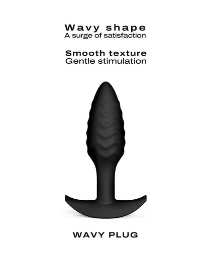 Dorcel - Buttplug - Wavy Butt Plug - Anaal Speeltje - Siliconen - Zwart-Erotiekvoordeel.nl