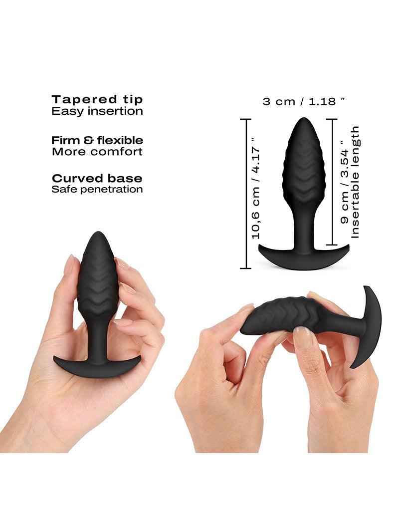 Dorcel - Buttplug - Wavy Butt Plug - Anaal Speeltje - Siliconen - Zwart-Erotiekvoordeel.nl