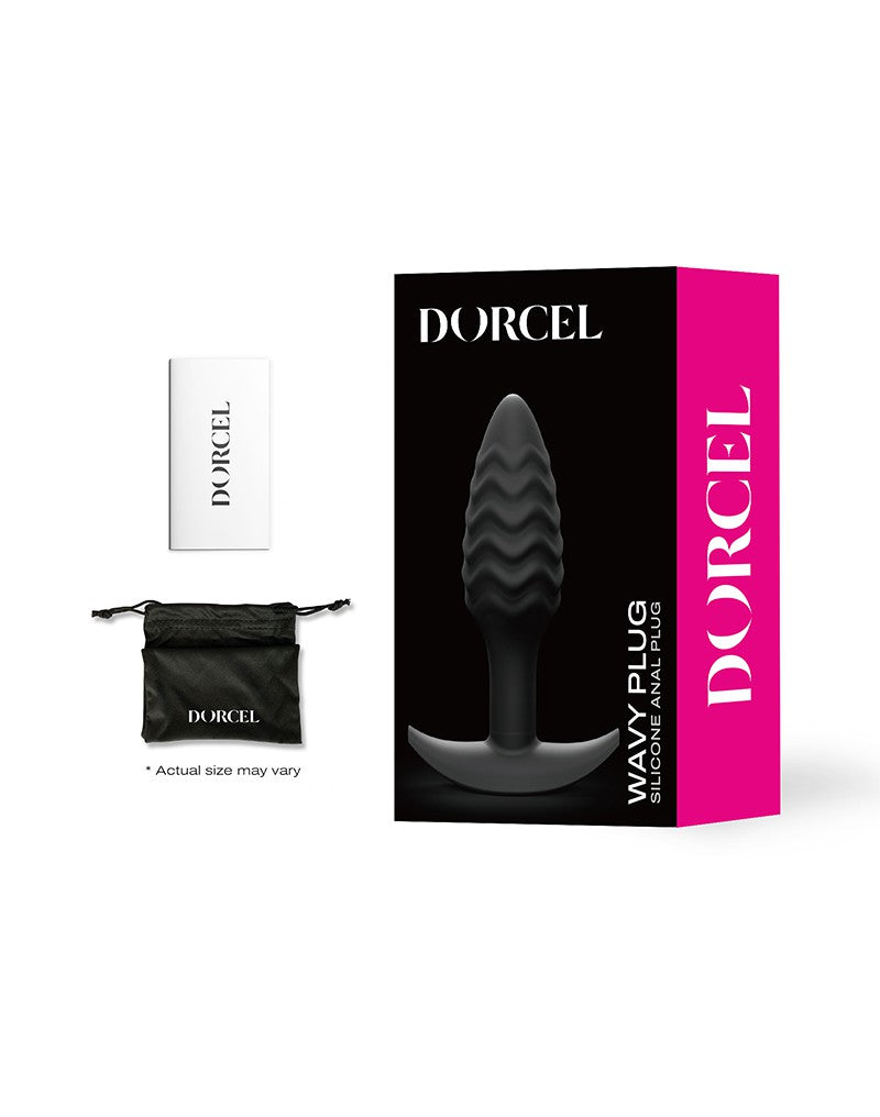 Dorcel - Buttplug - Wavy Butt Plug - Anaal Speeltje - Siliconen - Zwart-Erotiekvoordeel.nl