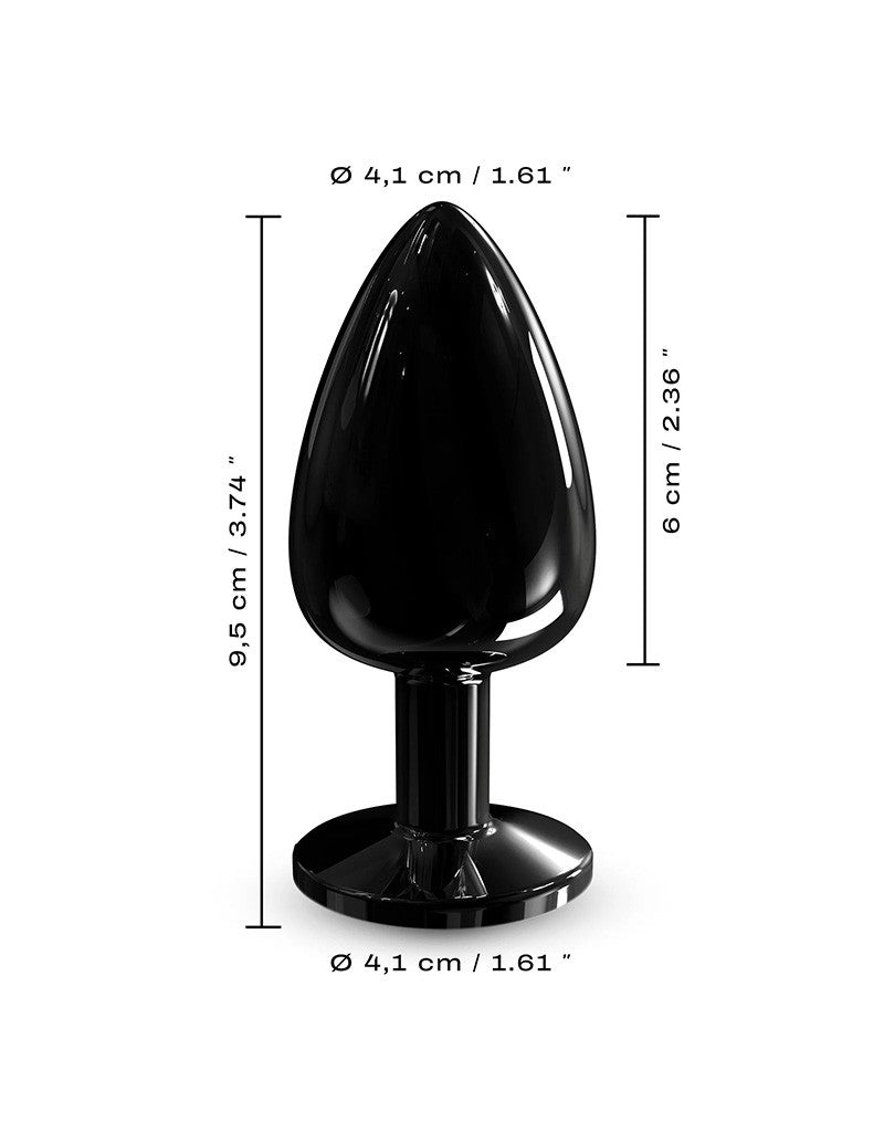 Dorcel - Diamond Aluminium Buttplug - Zwart-Erotiekvoordeel.nl