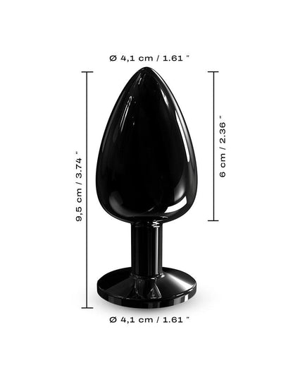 Dorcel - Diamond Aluminium Buttplug - Zwart-Erotiekvoordeel.nl