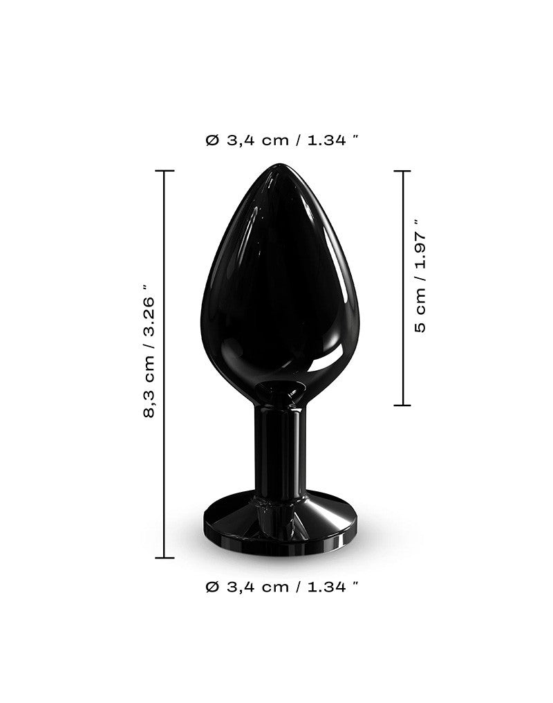 Dorcel - Diamond Aluminium Buttplug - Zwart-Erotiekvoordeel.nl