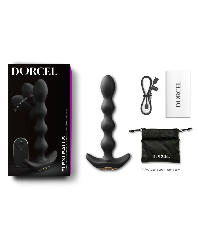 Dorcel FLEXI BALLS Anale Vibrator met Afstandsbediening - zwart-Erotiekvoordeel.nl