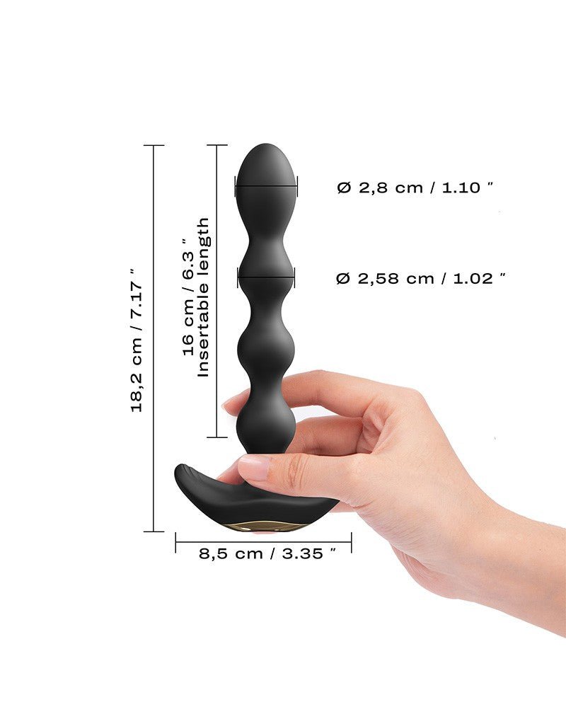 Dorcel FLEXI BALLS Anale Vibrator met Afstandsbediening - zwart-Erotiekvoordeel.nl