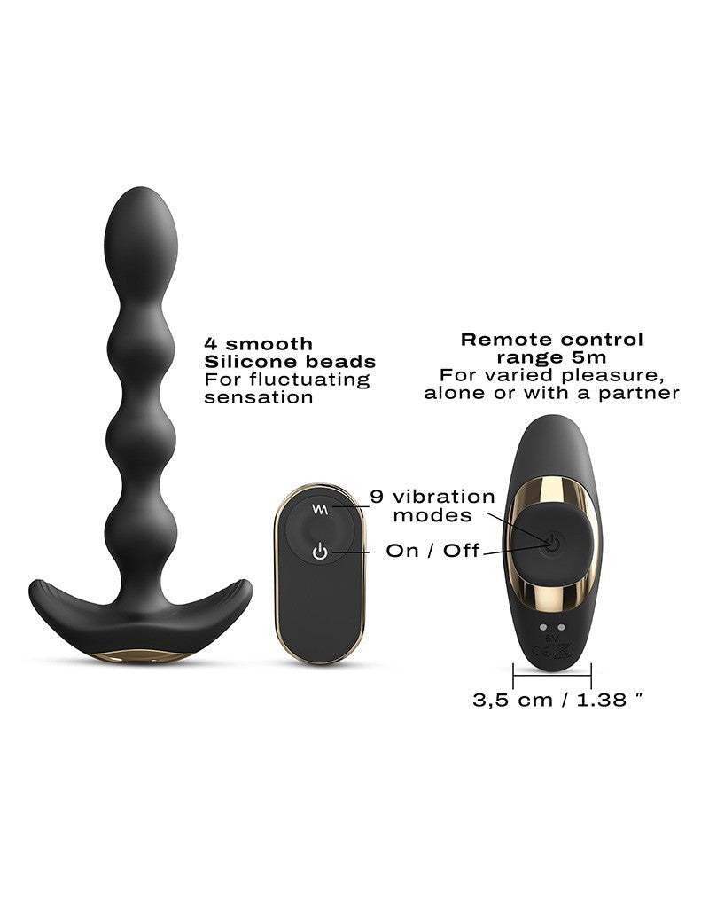 Dorcel FLEXI BALLS Anale Vibrator met Afstandsbediening - zwart-Erotiekvoordeel.nl