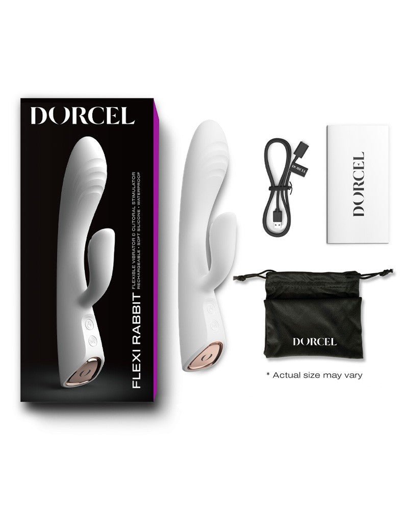 Dorcel FLEXI RABBIT Verwarmde Tarzan Vibrator - wit-Erotiekvoordeel.nl