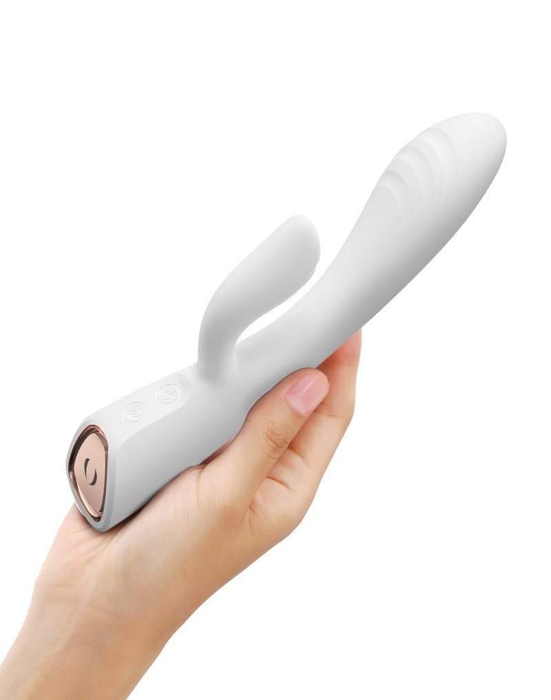 Dorcel FLEXI RABBIT Verwarmde Tarzan Vibrator - wit-Erotiekvoordeel.nl