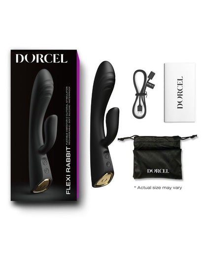 Dorcel FLEXI RABBIT Verwarmde Tarzan Vibrator - zwart-Erotiekvoordeel.nl