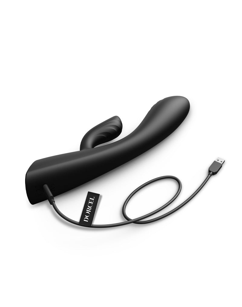 Dorcel FLEXI RABBIT Verwarmde Tarzan Vibrator - zwart-Erotiekvoordeel.nl