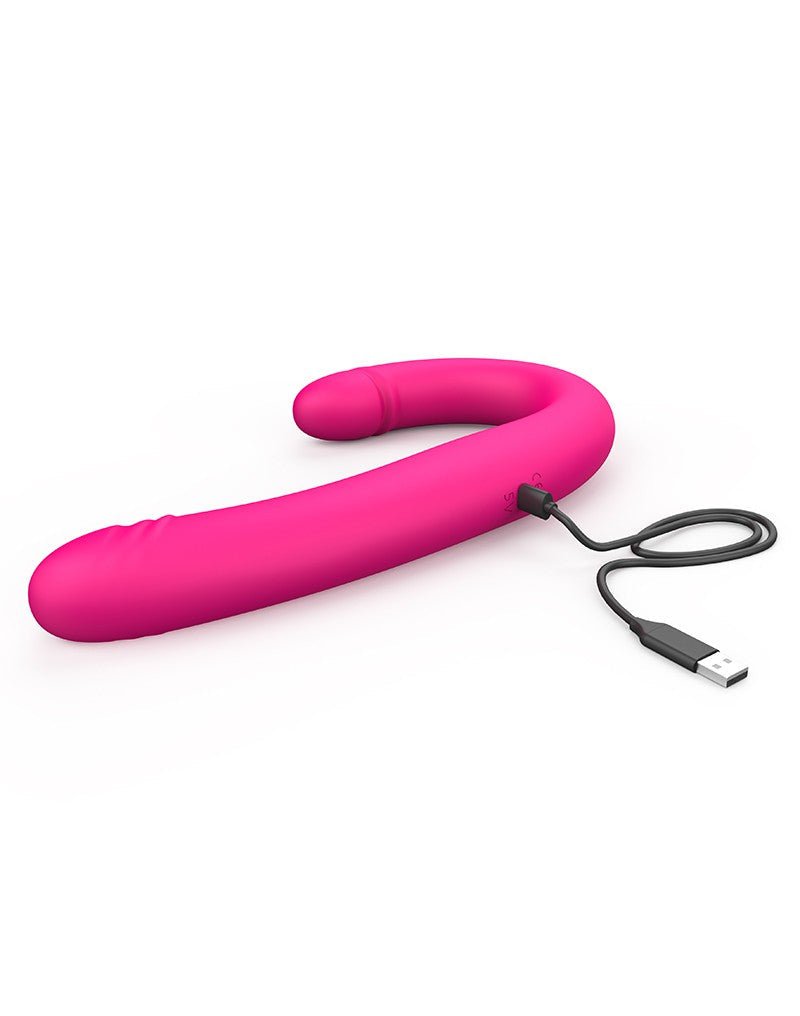 Dorcel Orgasmic Double Do Dubbele Vibrerende en Stotende Dildo - roze - Erotiekvoordeel.nl