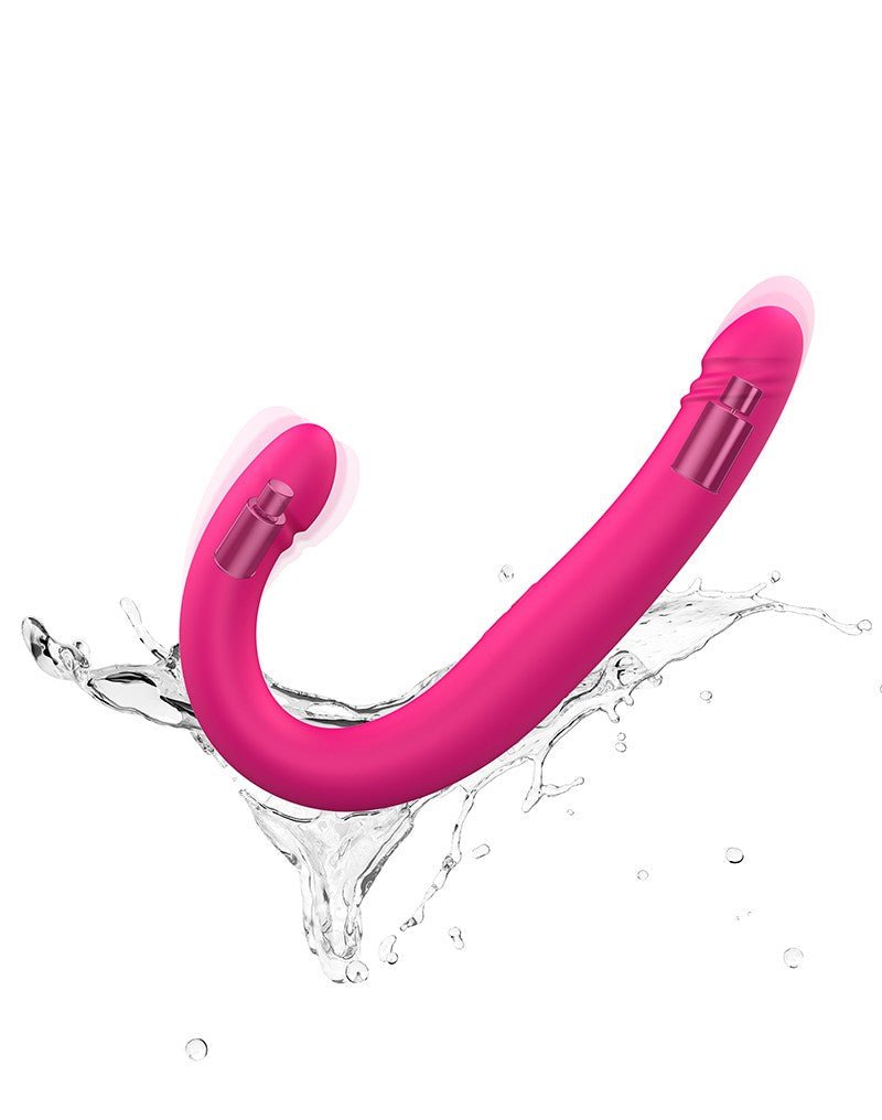 Dorcel Orgasmic Double Do Dubbele Vibrerende en Stotende Dildo - roze - Erotiekvoordeel.nl