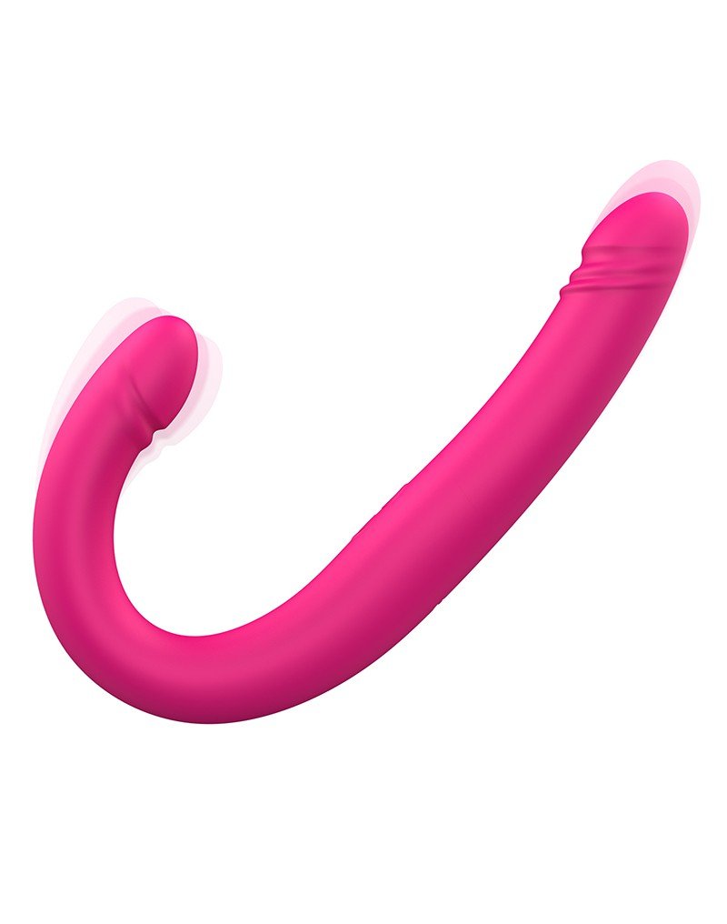 Dorcel Orgasmic Double Do Dubbele Vibrerende en Stotende Dildo - roze - Erotiekvoordeel.nl