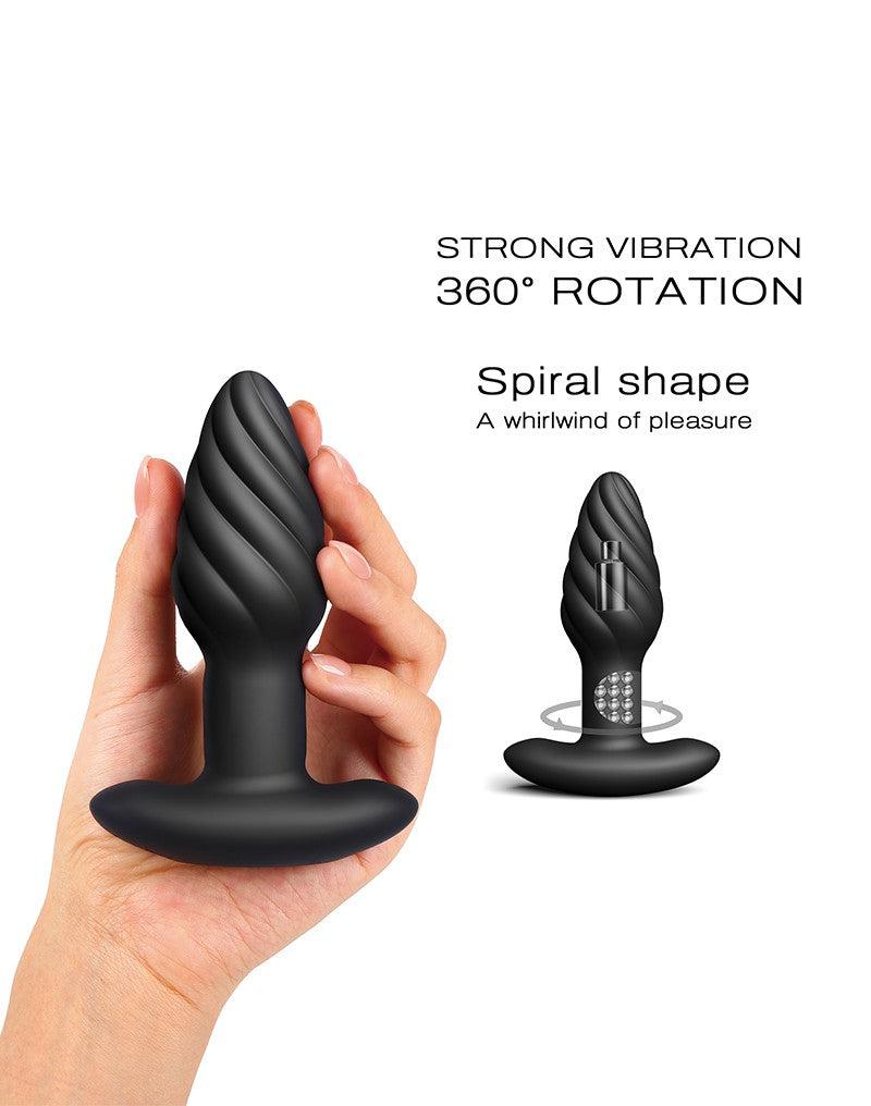 Dorcel Spin Plug - 360 Graden Roterende Vibrerende Anaal Plug - Zwart-Erotiekvoordeel.nl