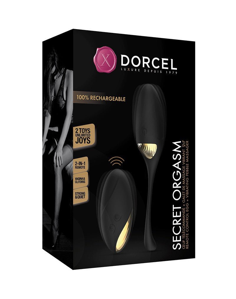 Dorcel Vibrerend Eitje SECRET ORGASM met afstandsbediening - zwart - Erotiekvoordeel.nl