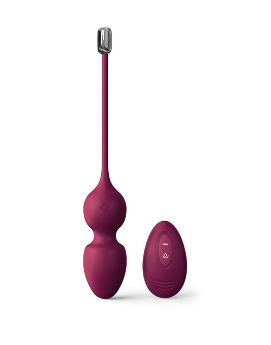 Dorcel Vibrerende Kegel Balls met afstandsbediening LOVE BALLS - plum-Erotiekvoordeel.nl