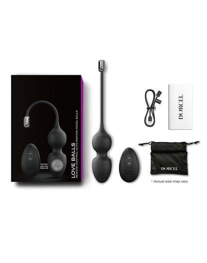 Dorcel Vibrerende Kegel Balls met afstandsbediening LOVE BALLS - zwart-Erotiekvoordeel.nl