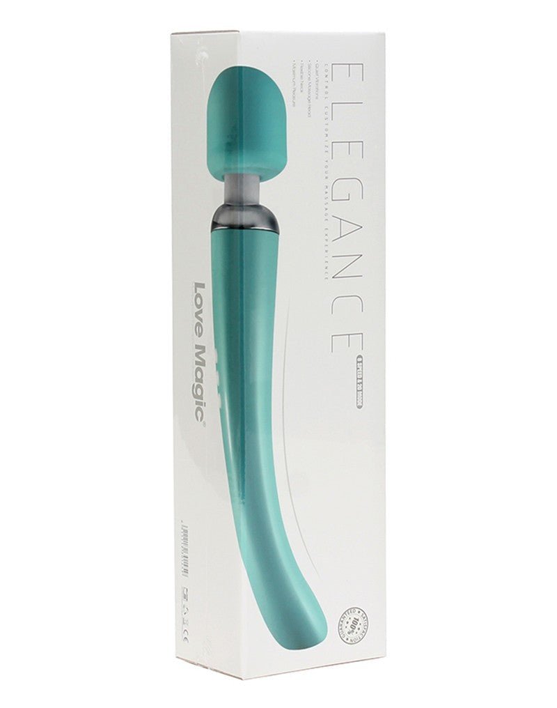 Elegance Wand Vibrator oplaadbaar - turquoise - Erotiekvoordeel.nl