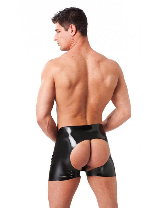 Latex Boxershort met open achterkant - Erotiekvoordeel.nl