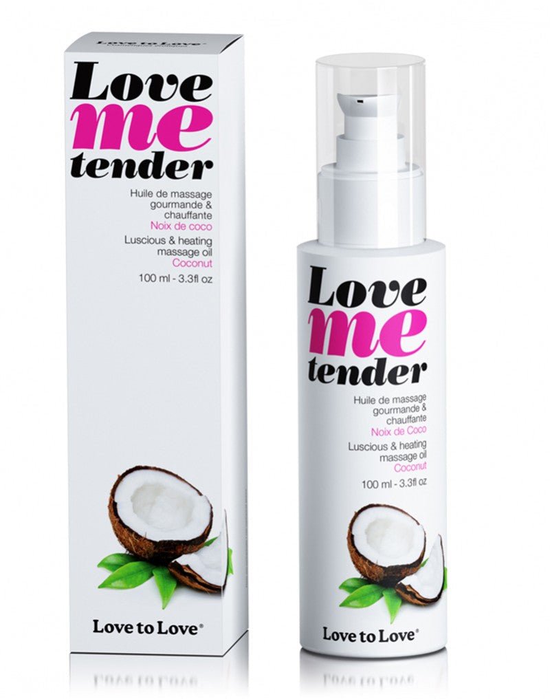 Love me tender verwarmende Massageolie - Coconut - Erotiekvoordeel.nl