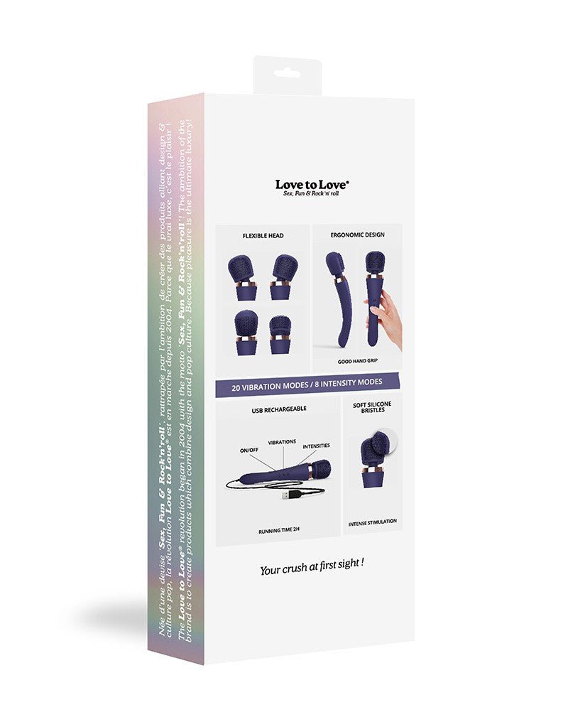 Love to Love Brush Crush Wand Vibrator - paars-Erotiekvoordeel.nl