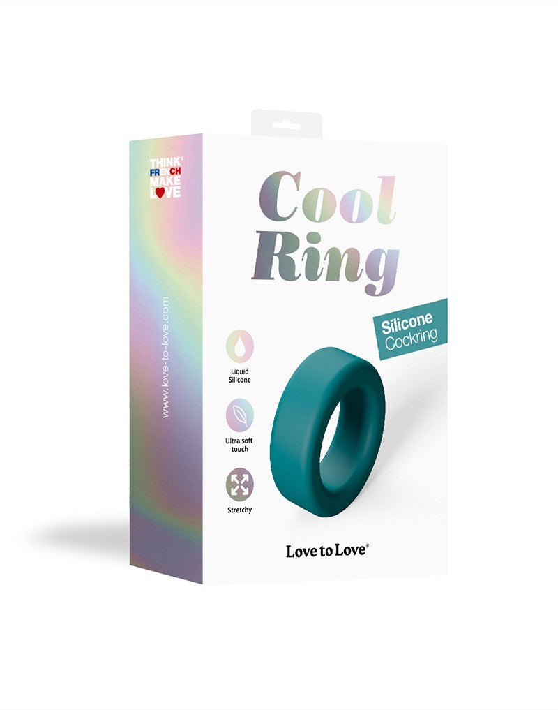 Love to Love COOL RING Klassieke Siliconen Cockring - blauwgroen-Erotiekvoordeel.nl