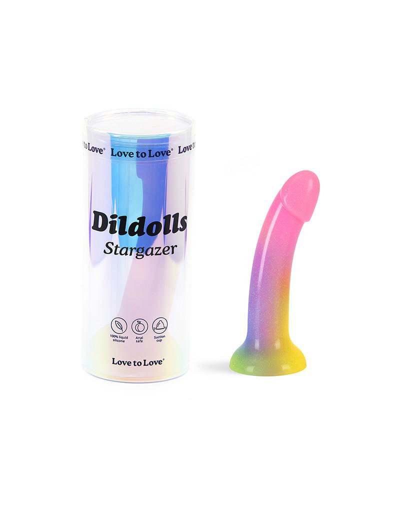 Love to Love - Dildoll Stargazer - Kleurrijke Dildo - Siliconen-Erotiekvoordeel.nl