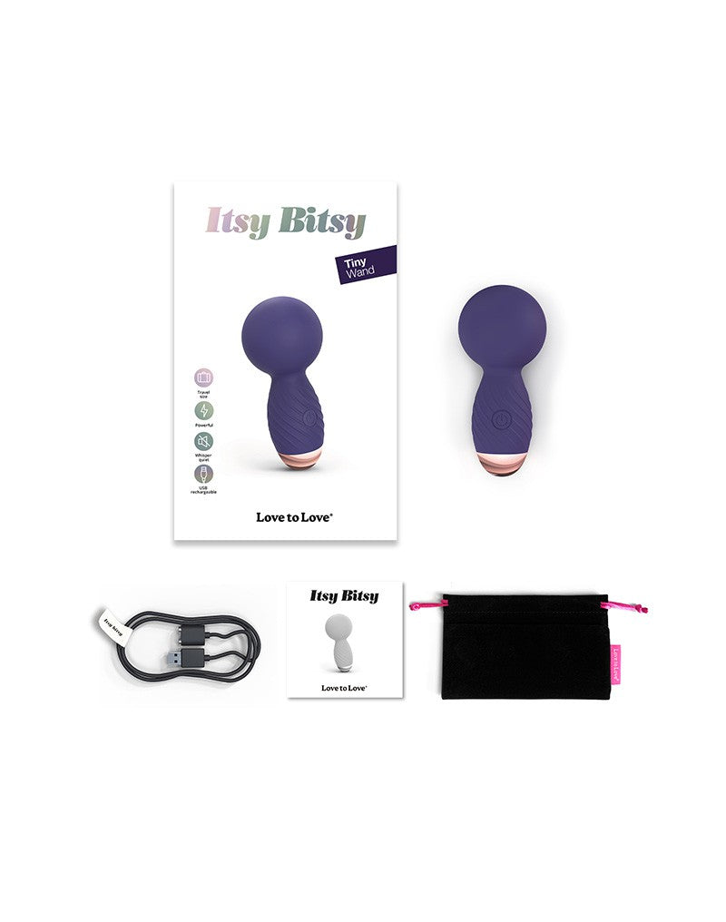 Love to Love - Itsy Bitsy - Mini Wand Vibrator - Paars-Erotiekvoordeel.nl