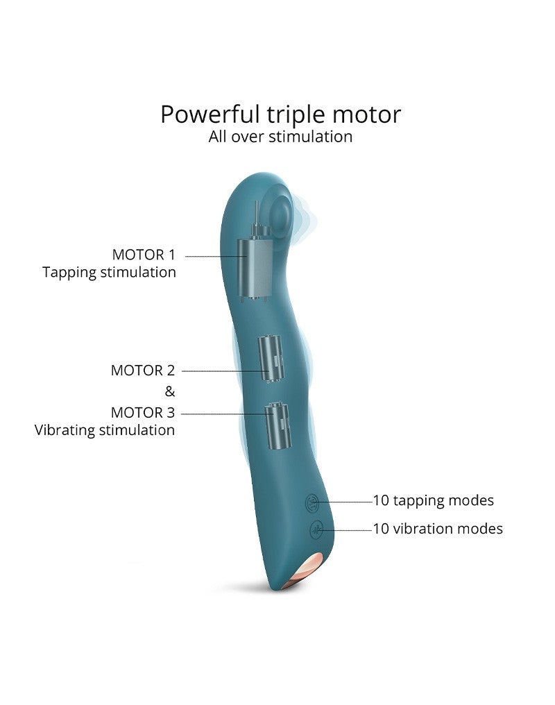 Love to Love P-spot & G-spot Vibrator SWAP met tapping functie - blauw-Erotiekvoordeel.nl