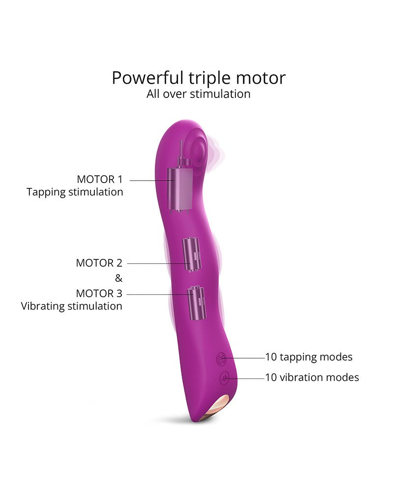 Love to Love P-spot & G-spot Vibrator SWAP met tapping functie - dieproze-Erotiekvoordeel.nl