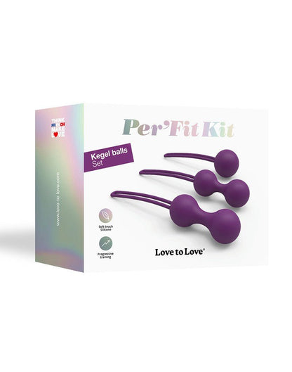 Love to Love Per'fit Kit Kegel Balletjes Bekkenbodem Training - paars-Erotiekvoordeel.nl