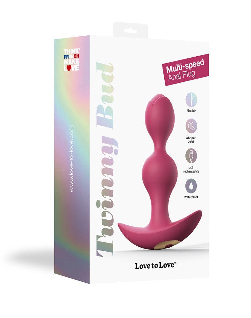 Love to Love Twinny Bud Buigbare Vibrerende Buttplug - roze - Erotiekvoordeel.nl